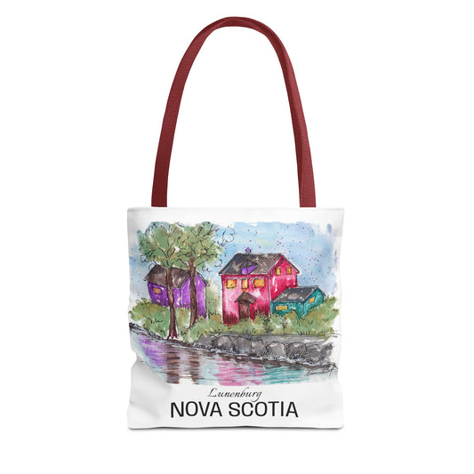 Tote Bag - Original Painting Inspired by a Small Fishing Village