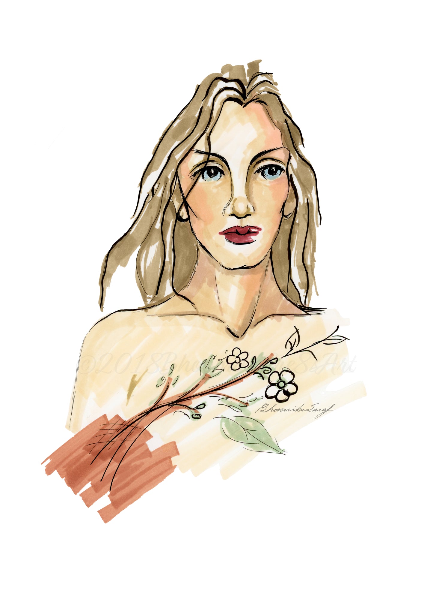 Print - Island Girl Fashion Illustration